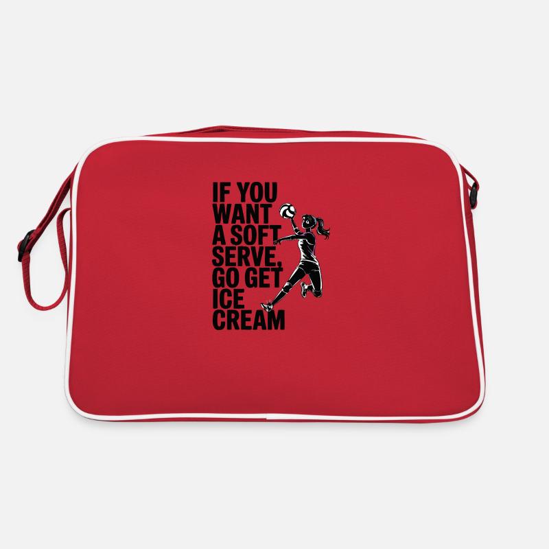 Soft-Serve? Dann ab zum Eis – Volleyball Retro Tasche