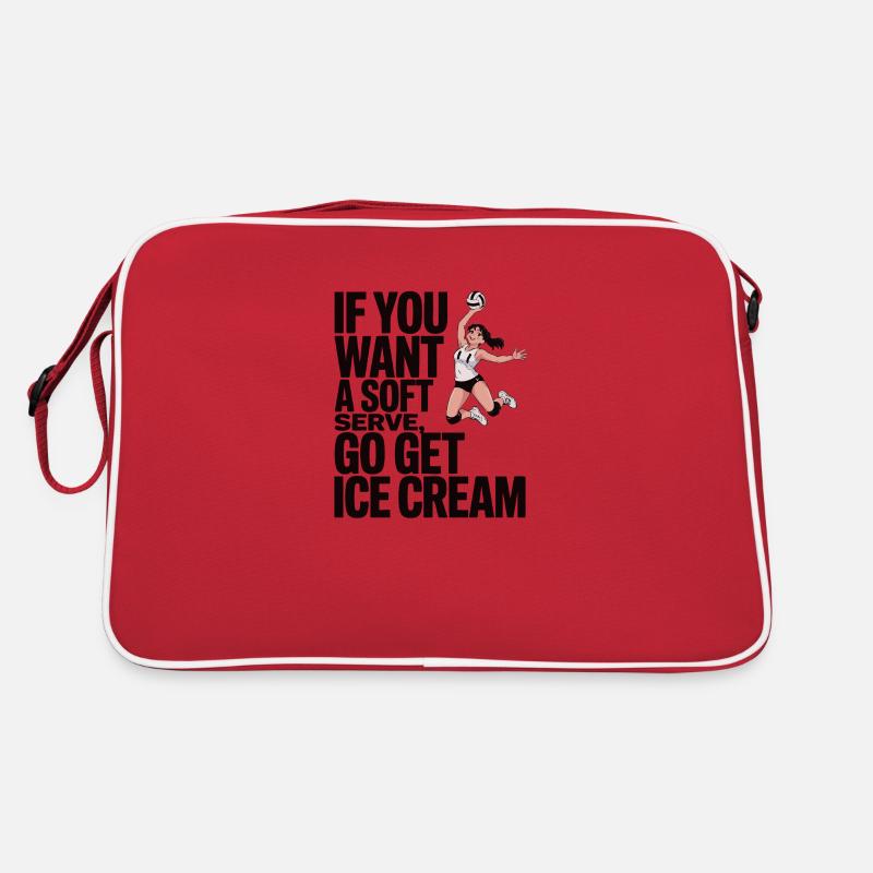 Soft-Serve? Dann ab zum Eis – Volleyball Retro Tasche