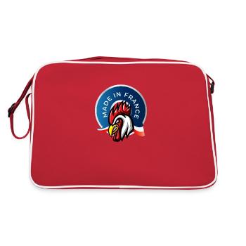 MADE IN FRANCE - Sac Retro - rouge/blanc - Dos