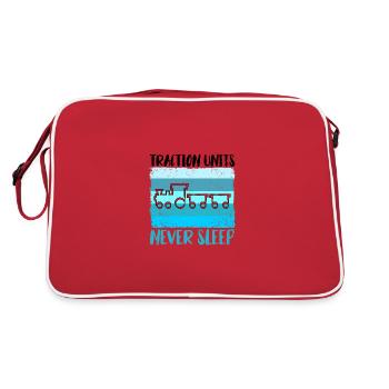 Train Railway Railway Trains Train drivers - Retro Bag - red/white - Back
