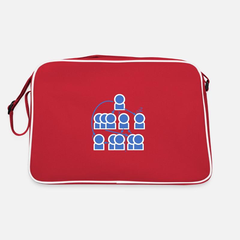 Crazy organization chart - all right? - Retro Bag - red/white