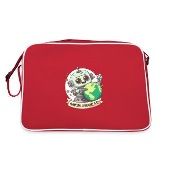 L’avenir de l’intelligence - Sac Retro - rouge/blanc - Dos