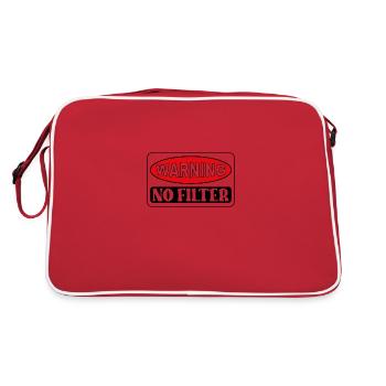 Attention - pas de filtre - Sac Retro - rouge/blanc - Dos