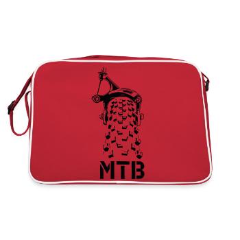 MTB Mountainbike - Retro Tasche - Rot/Weiß - Hinten