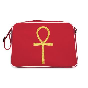 Croix égyptienne de la vie et de la protection Ankh - Sac Retro - rouge/blanc - Dos