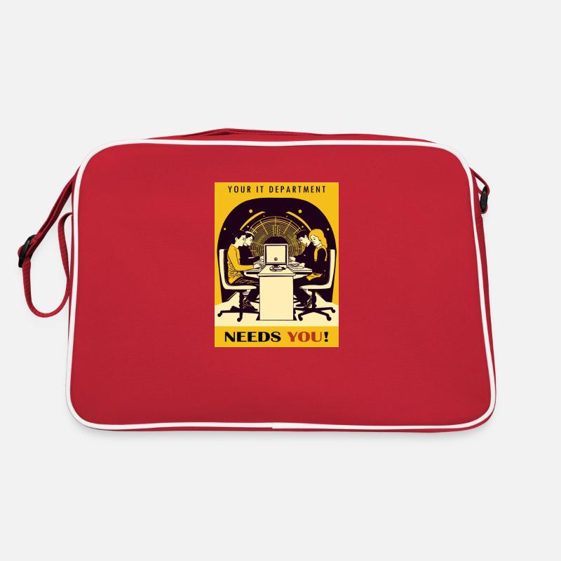 IT department - Retro Tasche - Rot/Weiß