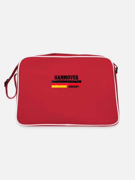 Hannover Germany Flag - Retro Bag - red/white - Back