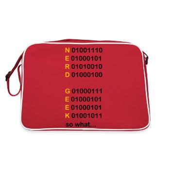 nerd geek so what - Retro Bag - red/white - Back