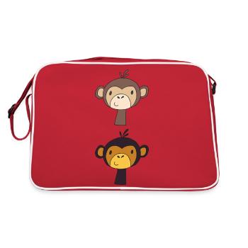 Monkey Friends - Retro Bag - red/white - Back