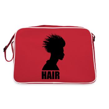 Silouette d’une chevelure - Sac Retro - rouge/blanc - Dos