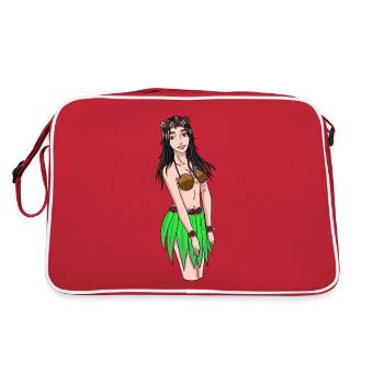 Hawaïenne fille Fantasy Sexy Girl Saint Valentin - Sac Retro - rouge/blanc - Dos
