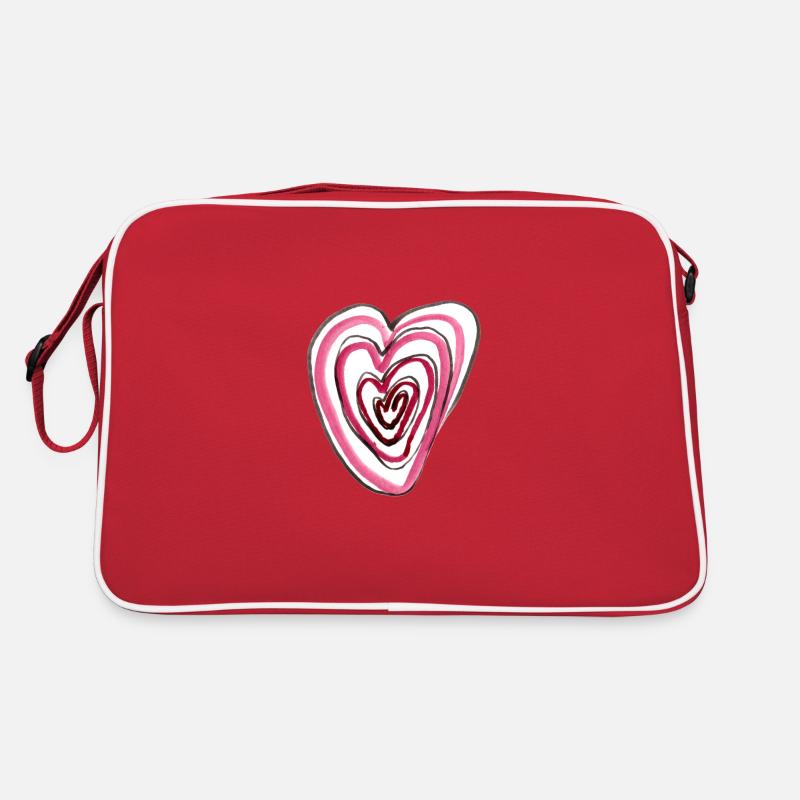 Herz in Herz Retro Tasche