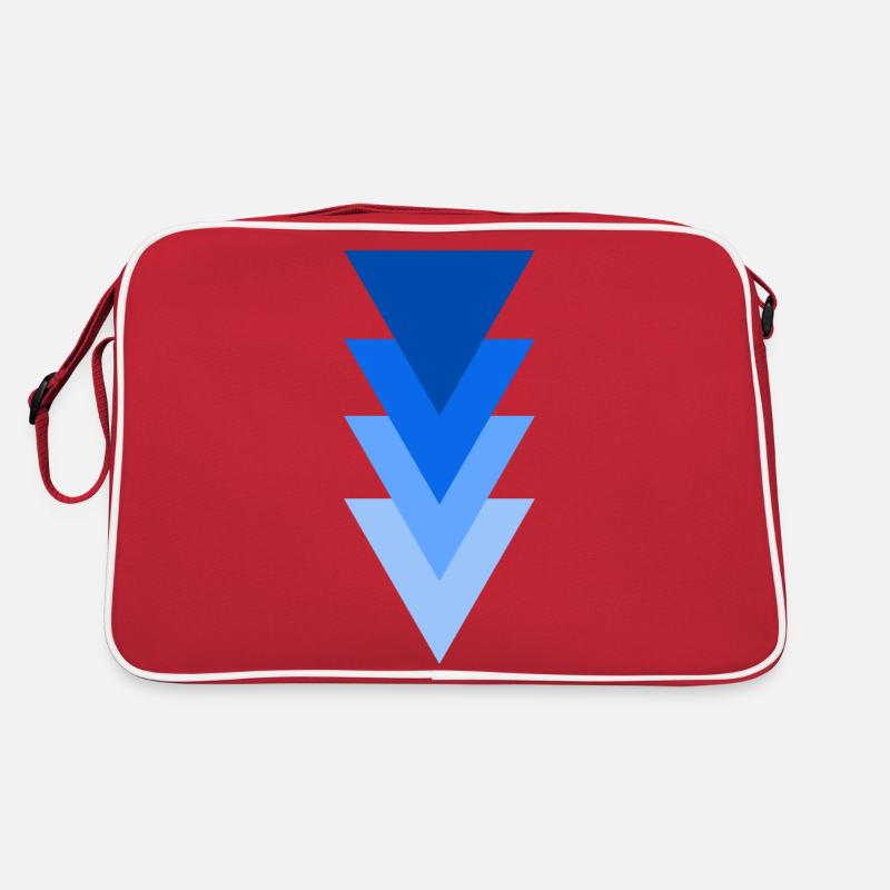 triangle de nuances de la couleur bleu Sac Retro