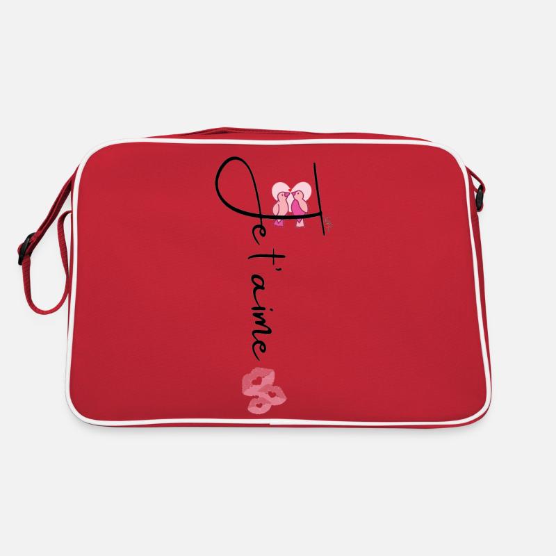 Je t'aime oiseau Saint Valentin Sac Retro