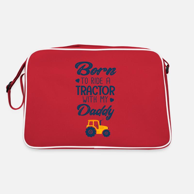 Born to drive a tractor with Dad Retro Bag