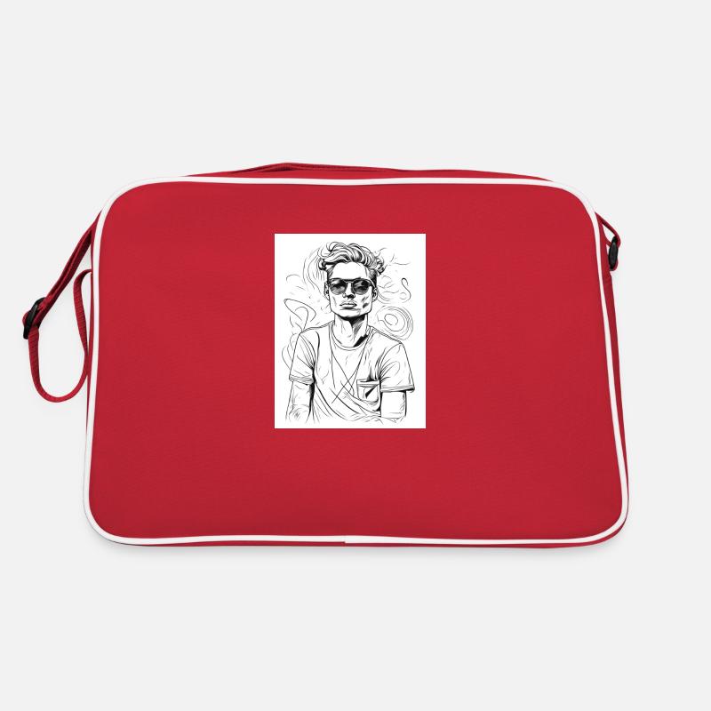 Garçon cool - Sac Retro - rouge/blanc