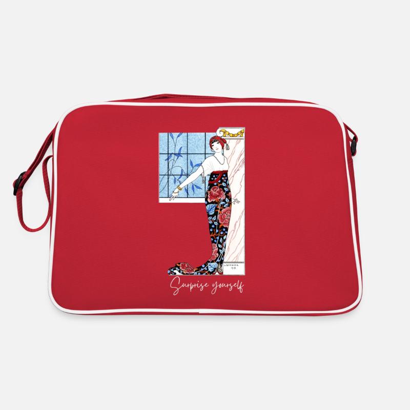 Art Deco 02 - Sac Retro - rouge/blanc