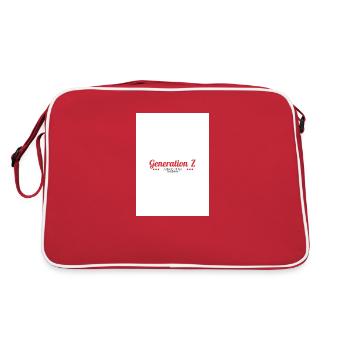 Generation Z - Retro Tasche - Rot/Weiß - Hinten