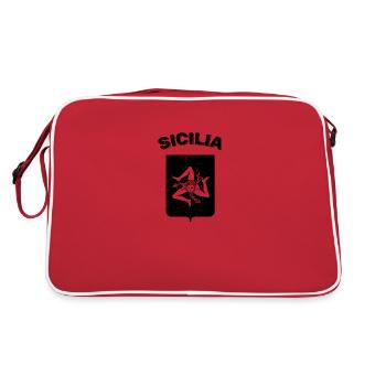 Sicilia Palerme Armoiries italiennes Sicile - Sac Retro - rouge/blanc - Dos