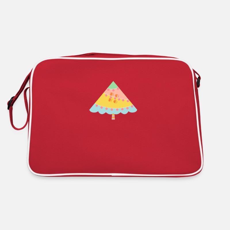 Fröhlicher Weihnachtsbaum Retro Tasche