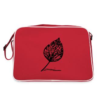 Autumn leaves with shade - Retro Bag - red/white - Back