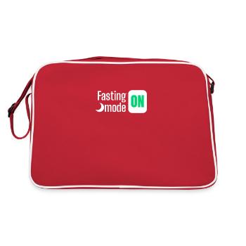 Mode de jeûne ON conception de texte - Sac Retro - rouge/blanc - Dos