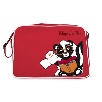 Skunk Pixie Smartass - motif amusant - Sac Retro - rouge/blanc - Dos
