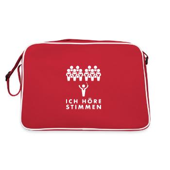 J’entends des voix chef de chœur - Sac Retro - rouge/blanc - Dos