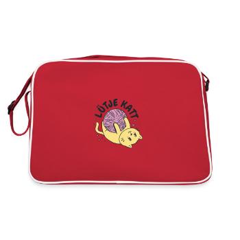 Lütje Katt Low German little cat - Retro Bag - red/white - Back