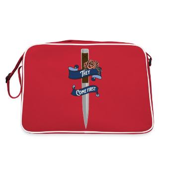 Ils viennent en premier Vampire Academy Stake, Citation - Sac Retro - rouge/blanc - Dos