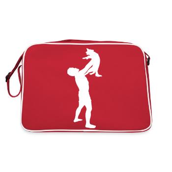 Chien - Sac Retro - rouge/blanc - Dos