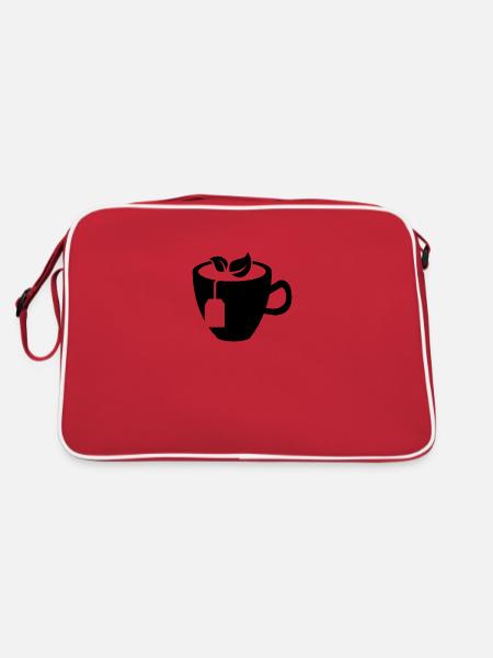 Tea cup - Retro Bag - red/white - Back
