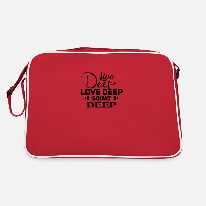 live deep love deep squat deep Retro Bag