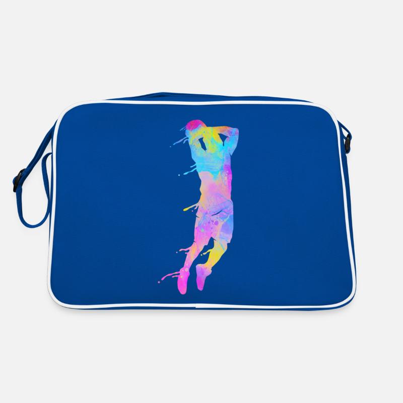 Basketball Éclaboussures colorées Sac Retro
