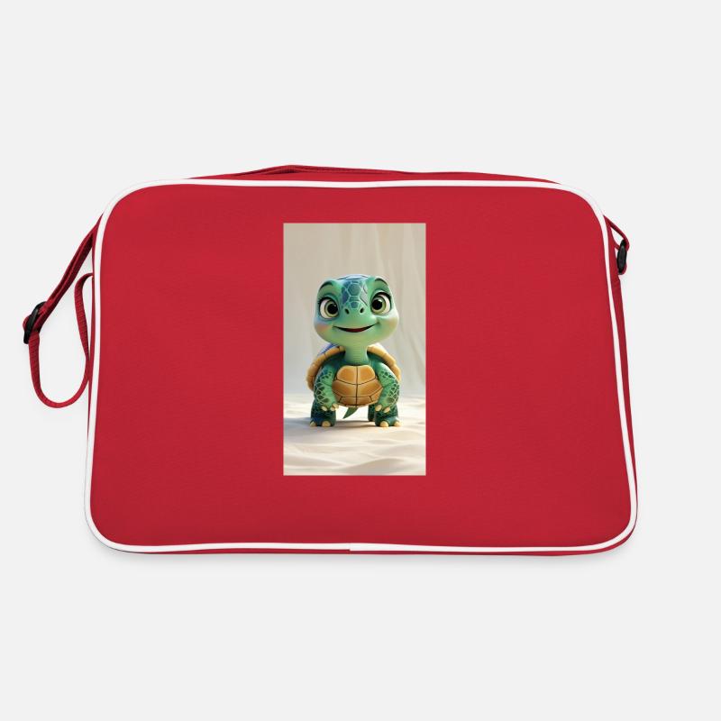 Whimsical 3D Animated Turtle Retro Bag