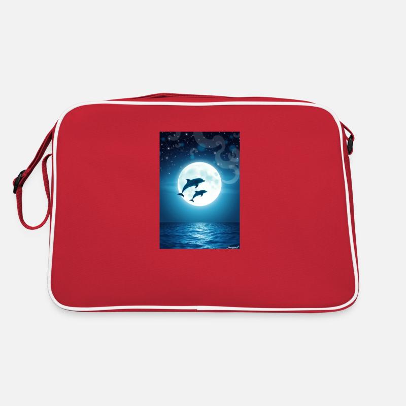 Ocean Vibes - Retro Tasche - Rot/Weiß