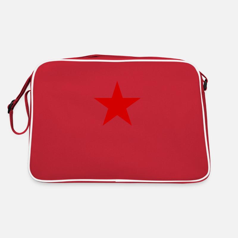 Stern rot,roter Stern Retro Tasche