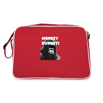 Blödsinn - Retro Tasche - Rot/Weiß - Hinten