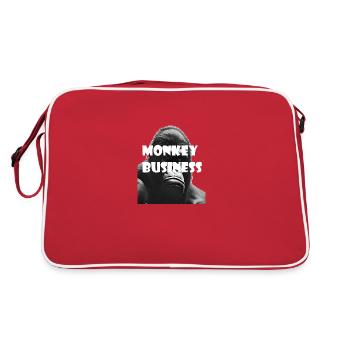Monkey Business - Gorilla - Retro Tasche - Rot/Weiß - Hinten