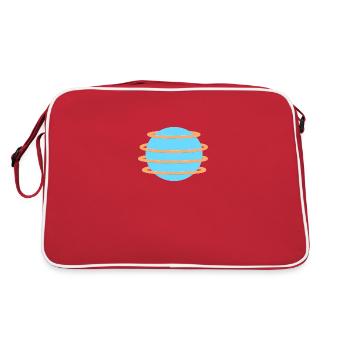 Retro orb simple design for art purists! - Retro Bag - red/white - Back
