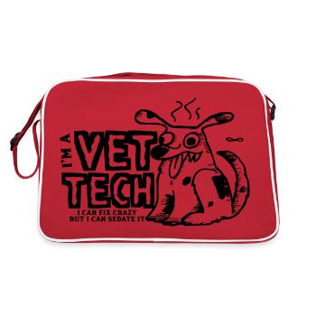 Veterinary technician I fix everything - Retro Bag - red/white - Back