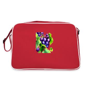 Grapes on a Vine - Retro Bag - red/white - Back
