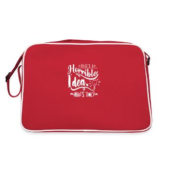C’est une idée horrible ! Qu’est-ce que le temps ? - Sac Retro - rouge/blanc - Dos