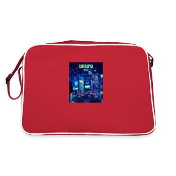 Shibuya, Tokyo - Sac Retro - rouge/blanc - Dos