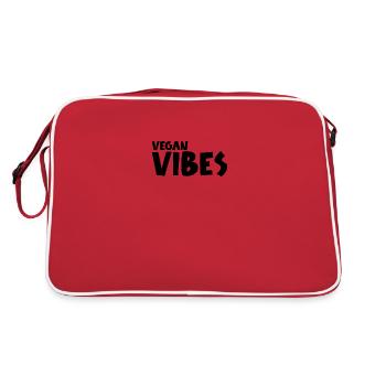 Vegan Plant Based Gesundheit Heilung Detox - Retro Tasche - Rot/Weiß - Hinten