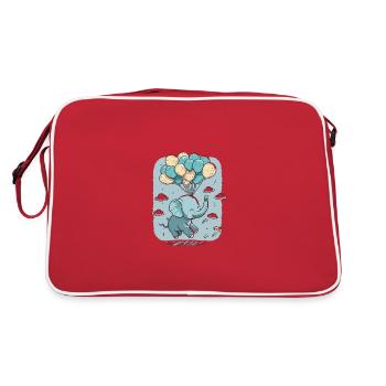 Les rêves prennent leur envol : un éléphant s’envole avec Ballo - Sac Retro - rouge/blanc - Dos