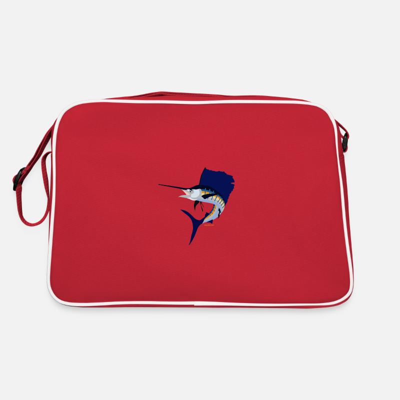 Springender Segelfisch Retro Tasche