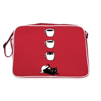 Cats and Caféine - Sac Retro - rouge/blanc - Dos