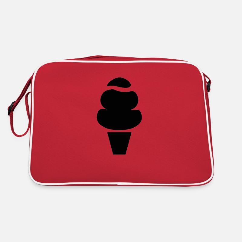 Eis Geschenkidee Softeis Eistüte Eiswaffel Retro Tasche