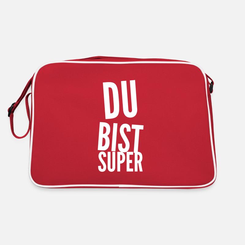 Du bist Super Retro Tasche
